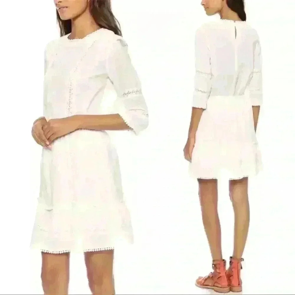 Anine Bing White Mini Dress